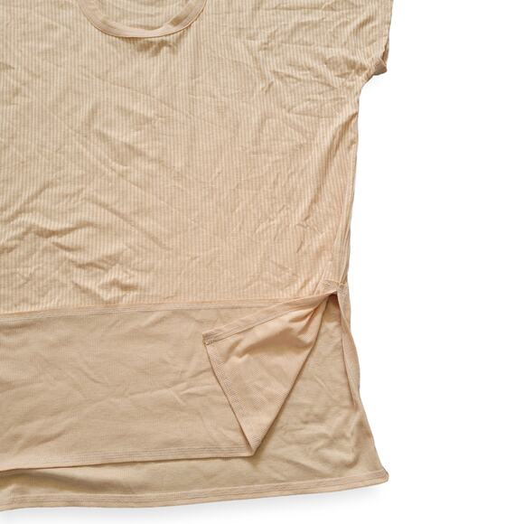 American Eagle Oversized Short Sleeve Rib Knit Golden Orange Tunic Top Women S - Picture 6 of 7